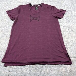 Tapout WWE T-Shirt Purple Camo V-Neck Perforated Active Stretch Women's Top S